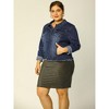Agnes Orinda Women's Plus Size Classic Denim Long Sleeve with Pockets Fashion Jean Jackets - 4 of 4