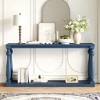 Console Table with Lower Shelf and Four Solid Wood Tapered Legs, Modern Narrow Entryway Table for Entry, Hallway, Living Room, or Bedroom - 2 of 4