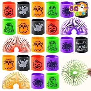 Joyfy Halloween Party Favors 60 PCS Springs Toys Gift for Kids Halloween Trick-or-Treat Goodie Bag Fillers Fidget Stress Coils Classroom Game Prizes - 1 of 4