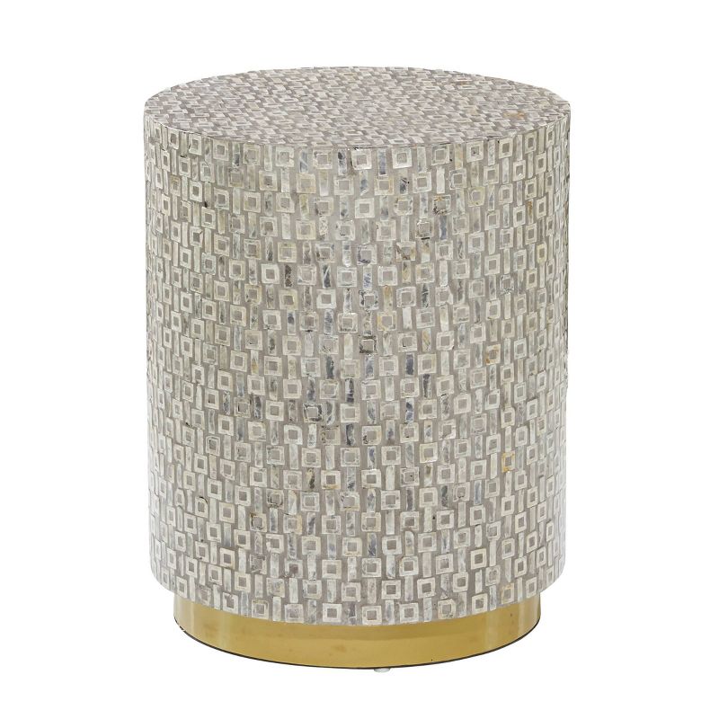 Contemporary Mother of Pearl Accent Table Gray - Olivia &#38; May, 1 of 15