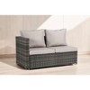 Mshliw 6-Piece Outdoor Wicker Furniture Set - All-Weather Patio Sofa for Backyard, Garden, and Porch - 3 of 4
