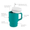 LunaLulinlk My 1st Tumbler – Adorable 9 oz. Training Cup with Toddler-Friendly Straw and Handle, Aqua - 2 of 4
