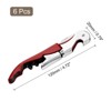 Unique Bargains Double Hinged Wine Bottle Openers with Foil Cutter 6 Pcs - 2 of 4