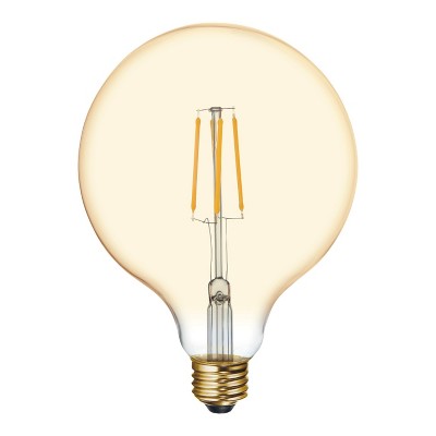 General Electric 60W VintaG40 Globe Filament Amber LED Light Bulb White