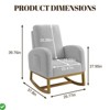High-Back Rocking Chair Nursing Rocking Chairs with Armrest Modern Rocker Chair - 2 of 4