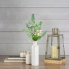 Northlight 13" Eucalyptus Leaf and White Berry Floral Spring Pick - 2 of 3