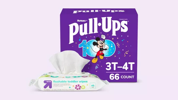 4 sample Pampers easy-ups 4t-5t (Peppa pig)