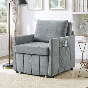 NicBex Convertible Sofa Bed Sleeper Chair with 5-Position Adjustable Backrest & Storage,Upholstered Small Couch for Living Room,Bedroom - 1 of 4