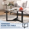 ALEXOUN 35.4 Inch Round Coffee Table with Tempered Glass & Wood Base - Modern Design,Easy to Clean & Assemble,for Living Room, Office Bedroom - 4 of 4