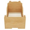 CAVINAS Childlike Bear-Shaped Toddler Bed Frame with Fence,Ages 3-6 Small Floor Bed for Kids Room,Bedroom - 3 of 4