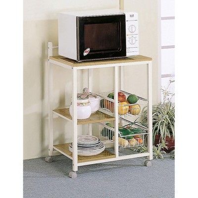 NicBex Mobile Kitchen Island Cart Metal Frame Kitchen Carts on Wheels with Storage, 5 Tier Shelves for Kitchen, White