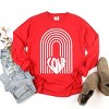 Simply Sage Market Rainbow Love Heart Distressed Garment Dyed Long Sleeve - 3 of 4