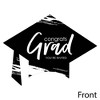 Big Dot of Happiness Black and White Graduation Party Invitations - Shaped Fill-in Invite Cards with Envelopes - Set of 12 - 2 of 4