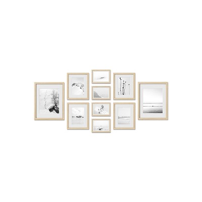 Haus and Hues Lancaster Gallery Wall Frame Set with Real Glass and Mat