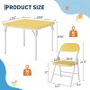 Acekool 3/5 Piece Folding Kids Table and 2 Chairs Set, Activity Table with PU Seats, No Assembly, Playroom, Daycare - 3 of 4