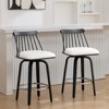Bekrvio 26" Swivel Bar Stools Set of 1/2/3/4–Faux Leather Counter Stool with Spindle Back, Solid Wood Legs, Wooden Barstools for Kitchen Island - 4 of 4