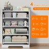 Furnulem 4-Drawer Dresser for Bedroom - White Wood Chest of Drawers Closet Storage Cabinet Organizer for Bedroom - 3 of 4