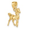 Black Bow Jewelry 14k Yellow Gold 3D Small Walking Horse Pendant - 4 of 4