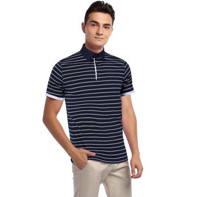 Men's Casual Golf Polo Shirts Athletic T Shirt Short Sleeve Wicking Quick Dry Cotton Sports Shirts