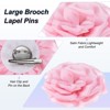 Unique Bargains Handmade Dainty Satin Fabric Big Peony Rose Flower Brooches Hair Clips 1 Pc - 2 of 4