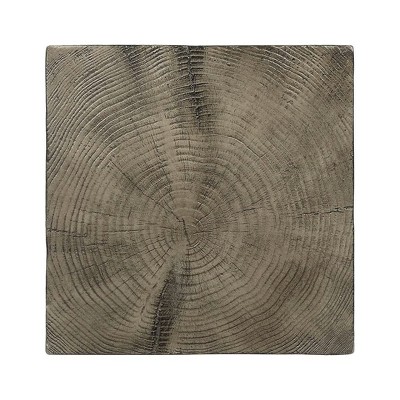 Zahi Weathered Oak and Cement Geometric Accent Table