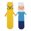 Adventure Time Finn and Jake Holding Hands Womens Casual Crew Socks - 2 of 4