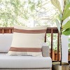 26"x26" Deny Designs Becky Bailey Band in Rust Square Outdoor Throw Pillow Off-White - 3 of 4