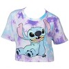 Womens Disney's Lilo and Stitch Character Tye Dye Crop Top Tee - 2 of 3
