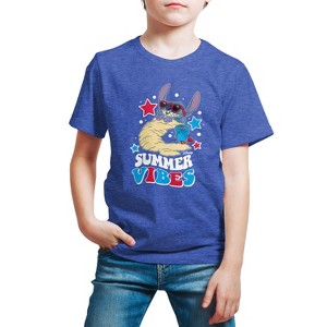 Boys' - Lilo and Stitch - Summer Vibes Short Sleeve Graphic T-Shirt - 1 of 4