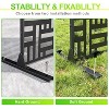 Metal Privacy Screen Outdoor 71"x47", Freestanding Decorative Privacy Fence Panel for Patio, Balcony, Deck, Garden, Black - 3 of 4