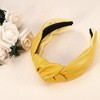 Unique Bargains Cross Knotted PU Leather Non-slip Fashion Wide Headband 1 Pc - 2 of 4