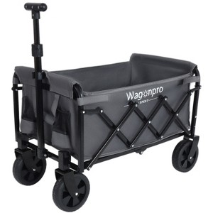 KTMBDW 29.5'' Collapsible Wagons Carts, Heavy Duty Folding Beach Wagon Cart with Wheels, Portable Utility Outdoor Wagon for Camping - 1 of 4