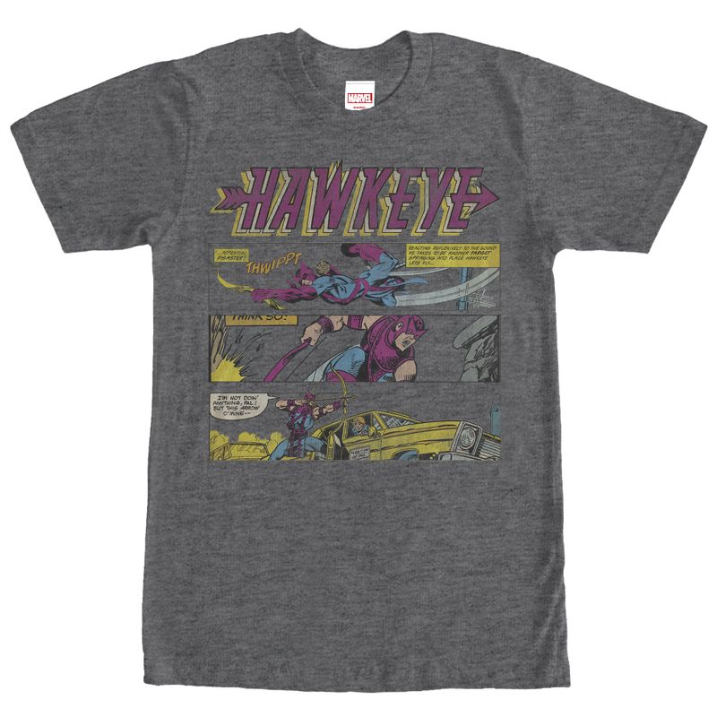 Men's Marvel Hawkeye Comic Book Panels T-Shirt, 1 of 5