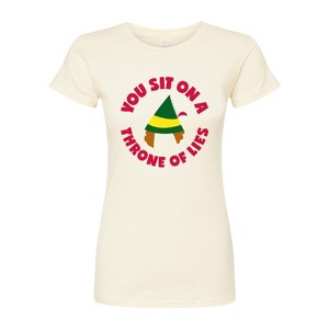Women's - ELF - Christmas Family Set Throne Of Lies Fitted Graphic T-Shirt - 1 of 3