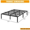 14 Inch Metal Bed Frame, Twin Size Platform Bed with Steel Slats, Anti-Slip Support, Noise Free, No Box Spring Needed, Black - 3 of 4