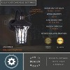 VAXCEL Abigail 7.5-in. W 1 Light Black Motion Sensor Dusk to Dawn Outdoor Wall Lantern with Clear Glass - 4 of 4