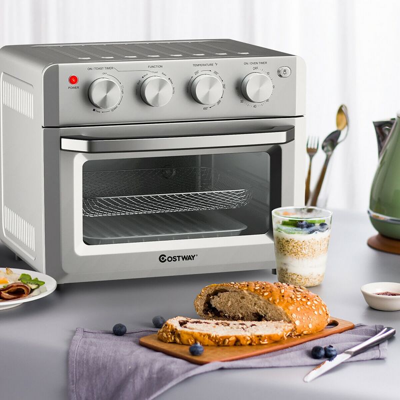Costway 7-in-1 Air Fryer Toaster Oven 19 QT Dehydrate Convection Ovens w/ 5 Accessories, 2 of 11