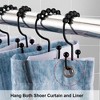 BRINJOY Shower Curtain Hooks Rings, Premium Stainless Steel Rustproof Double Glide Shower Hooks for Bathroom Shower Rods Curtains,Set of 12 - 3 of 4