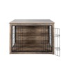 VisioGear Wooden Dog Crate with 2 Doors for Medium Dog, Dog Kennel Large Breed, Brown, 44.49"*29.53"*30.51" - 2 of 4