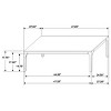 Coaster Home Furnishings Polaris Rectangular Coffee Table with Marble-Like Top Teramo and Light Oak - 3 of 4