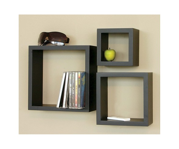 Set of 3 Cubbi Shelves - Black