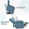 Coolbibila Modern Linen Fabric Upholstered Massage Recliner,Adjustable Massage Recliner Chair,Comfy Living Room Swivel Recliner Armchair - 4 of 4