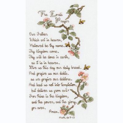 Janlynn Counted Cross Stitch Kit 5.5"X10"-The Lord's Prayer (14 Count)