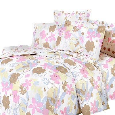 Slickblue Luxury Bed in a Bag Set, 5/7-Piece, 4 Different Size & 5 Botanical Theme Design Options, 300GSM