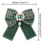 INSPIRE CHIC Women's Plaid Ribbon Checked Pins Bowtie Brooches - 2 of 4