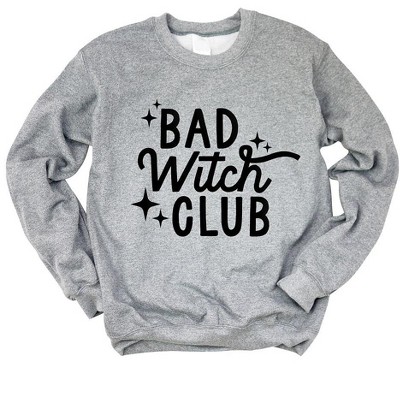 Simply Sage Market Women's Graphic Sweatshirt Bad Witch Club Puff Print