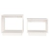 vidaXL Nesting Coffee Tables 2 pcs White Solid Wood Pine - 4 of 4