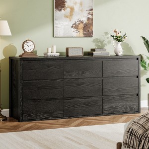 Wide 6/7/9-Drawer Dresser for Bedroom, Large Modern Wooden Chest of Drawers, Wood Storage Organizer for Living Room or Hallway - 1 of 4