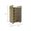 Vynxaria 37-Inch Bar Serving Carts, Light Oak Finish, Two-Tier Cabinet with Wine Cubbies - 4 of 4