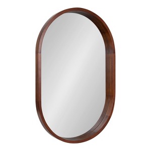 Kate and Laurel Hutton Wood Capsule Mirror, 24x36, Walnut Brown - 1 of 4